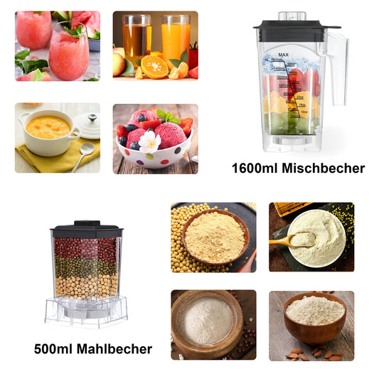 Digital BPA FREE 2L Automatic Professional Blender, Juicer Food Processor Ice Smoothies Fruit, FREE GIFT 600Ml Dry Jar