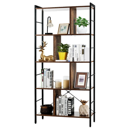 5-Tiers Freestanding Display Bookshelf for Home Office