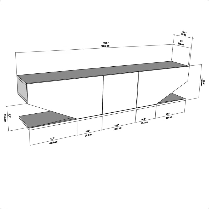 FutureNest: Agarita TV Stand for Tvs up to 78"