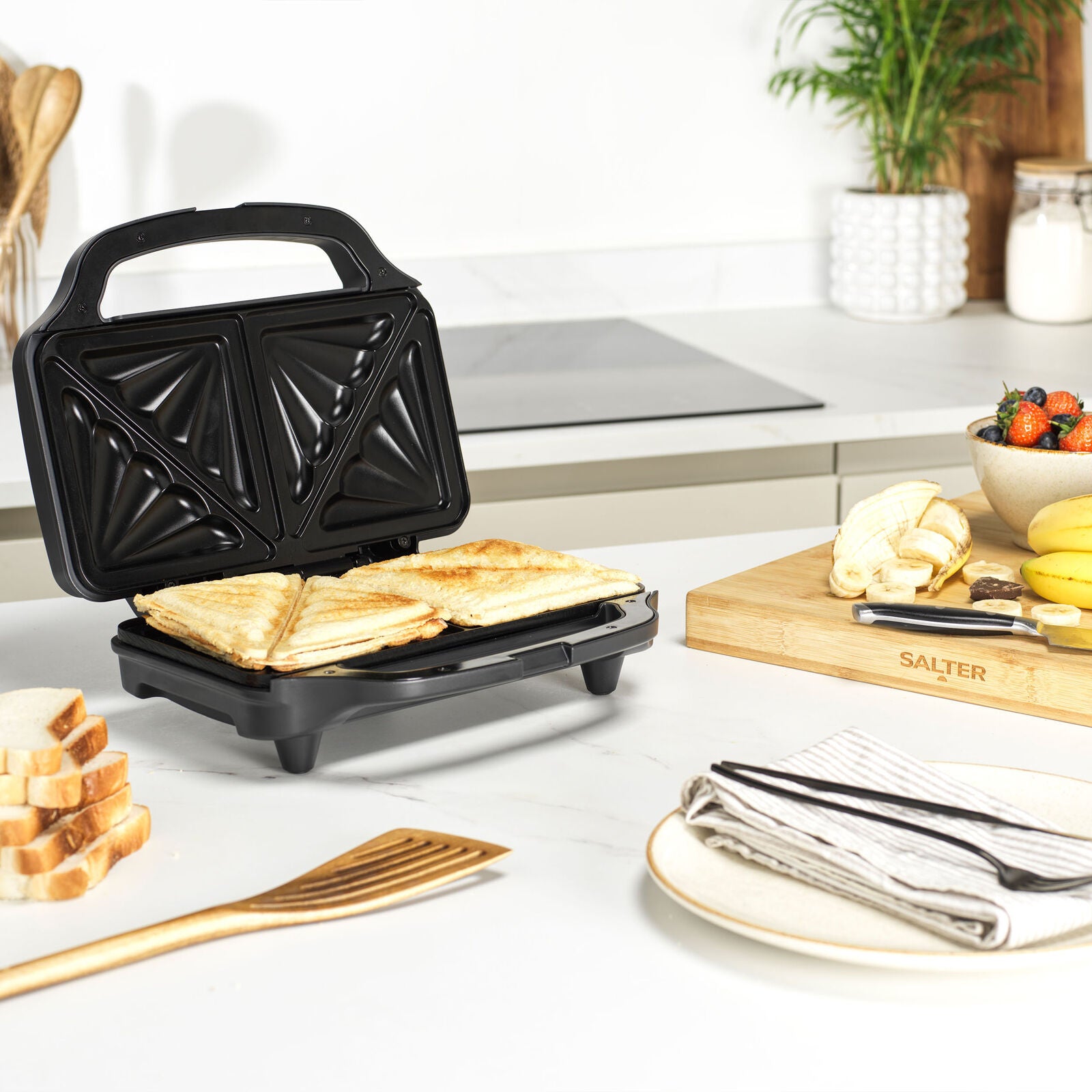 Salter XL Sandwich Toaster Panini Press Electric Deep Fill Toastie Non-Stick