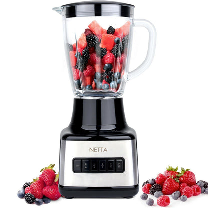 NETTA Table Blender Smoothie Maker with Glass Jug for Liquidisers, Milkshake