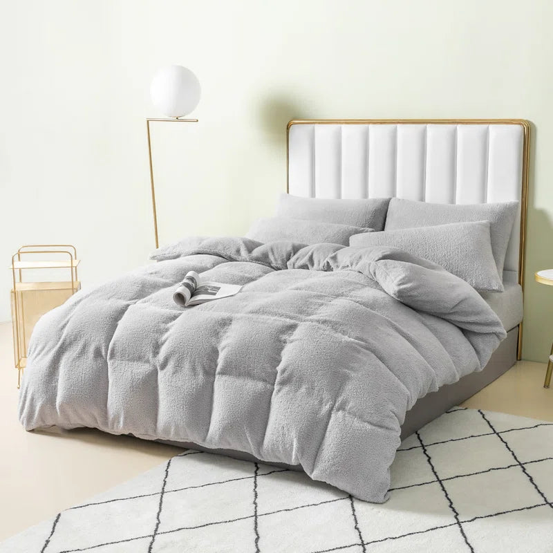 WinterNest: Teddy Fleece Duvet Cover Set