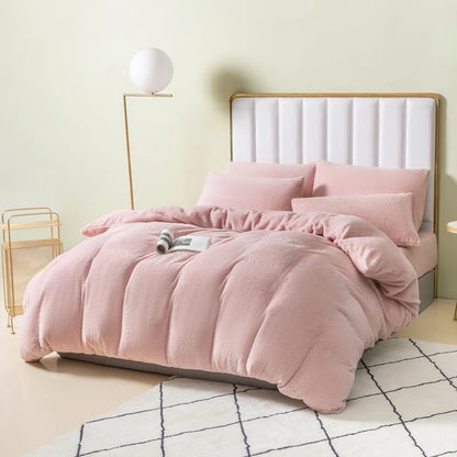 WinterNest: Teddy Fleece Duvet Cover Set