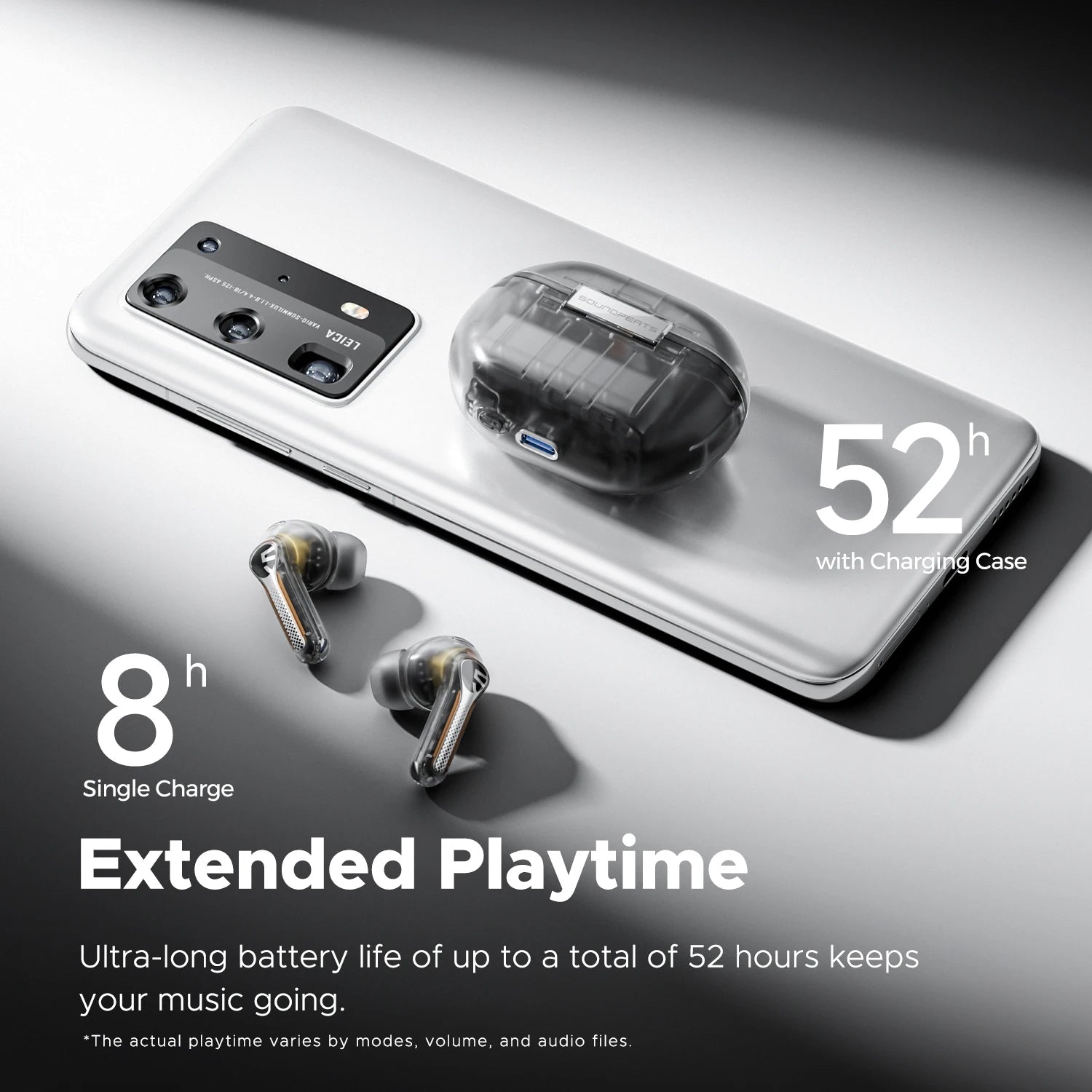 Capsule3 Pro Wireless Earbuds with Hi-Res and LDAC, 43Db Hybrid ANC Bluetooth 5.3 Earphones with 6 Mics, Total 52 Hrs