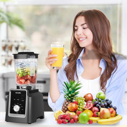 Digital BPA FREE 2L Automatic Professional Blender, Juicer Food Processor Ice Smoothies Fruit, FREE GIFT 600Ml Dry Jar