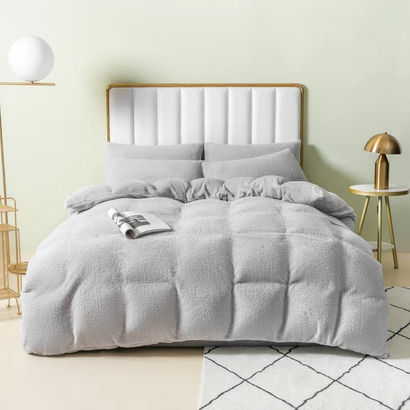 WinterNest: Teddy Fleece Duvet Cover Set