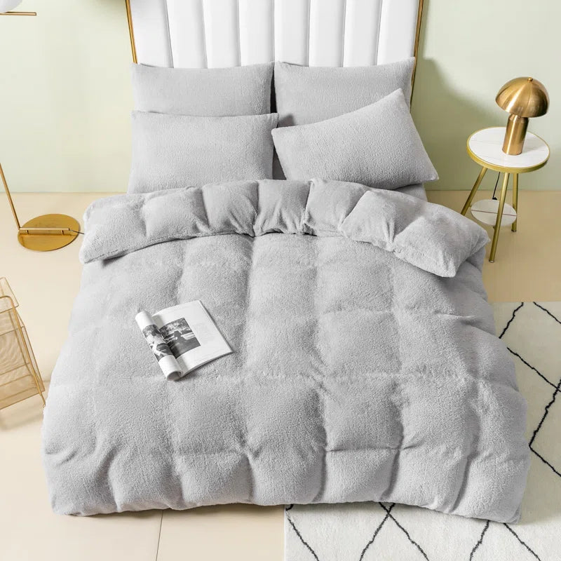 WinterNest: Teddy Fleece Duvet Cover Set