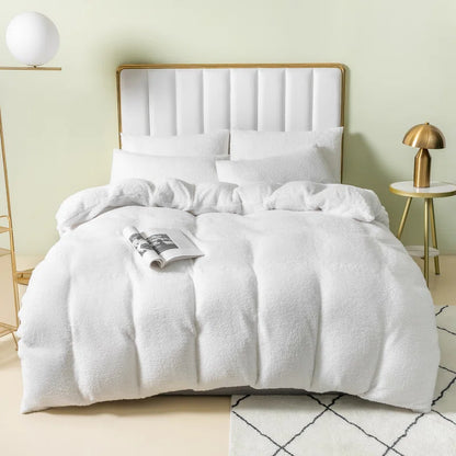 WinterNest: Teddy Fleece Duvet Cover Set