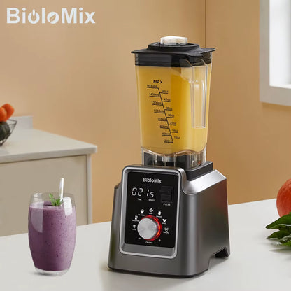 Digital BPA FREE 2L Automatic Professional Blender, Juicer Food Processor Ice Smoothies Fruit, FREE GIFT 600Ml Dry Jar